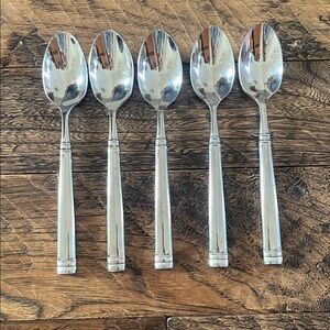 Towle Stephanie Stainless TeaSpoons (5)